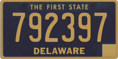 DE license plate 792397