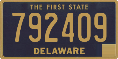 DE license plate 792409