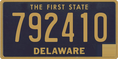 DE license plate 792410