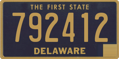 DE license plate 792412