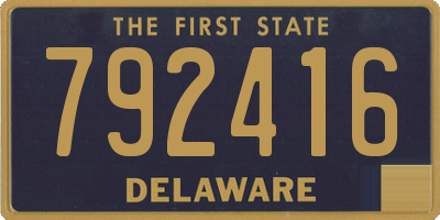 DE license plate 792416