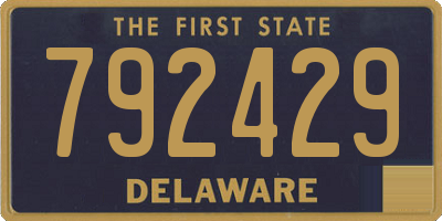 DE license plate 792429