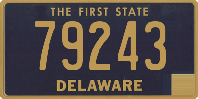 DE license plate 79243