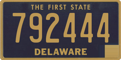 DE license plate 792444