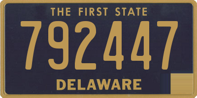 DE license plate 792447