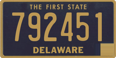 DE license plate 792451