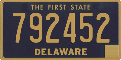DE license plate 792452