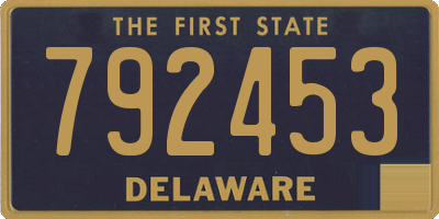DE license plate 792453