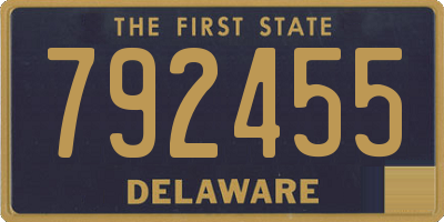 DE license plate 792455