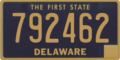 DE license plate 792462