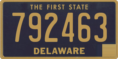 DE license plate 792463