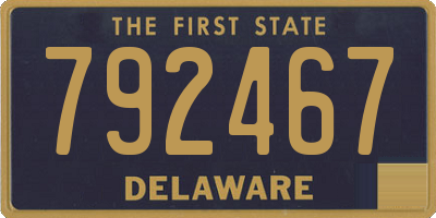 DE license plate 792467