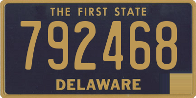 DE license plate 792468