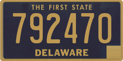 DE license plate 792470