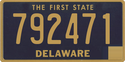 DE license plate 792471