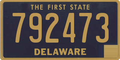 DE license plate 792473