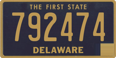 DE license plate 792474