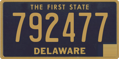 DE license plate 792477