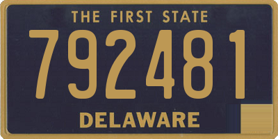 DE license plate 792481