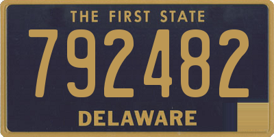 DE license plate 792482