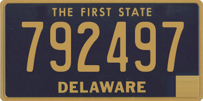 DE license plate 792497