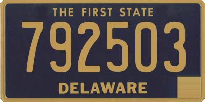 DE license plate 792503