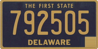 DE license plate 792505