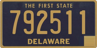 DE license plate 792511