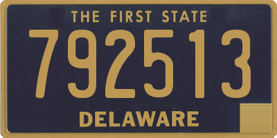DE license plate 792513