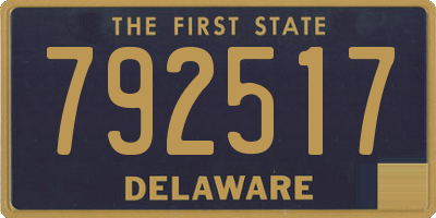 DE license plate 792517