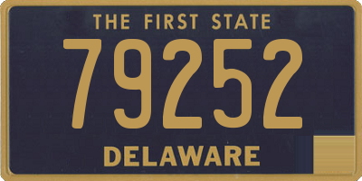 DE license plate 79252
