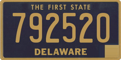 DE license plate 792520