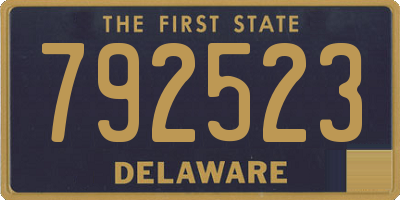 DE license plate 792523