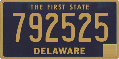 DE license plate 792525