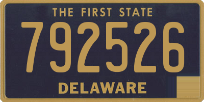 DE license plate 792526