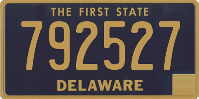 DE license plate 792527