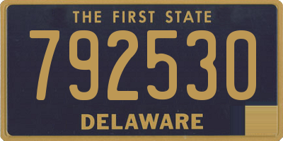 DE license plate 792530