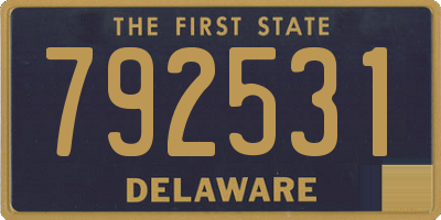 DE license plate 792531