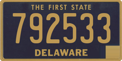 DE license plate 792533