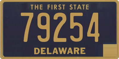 DE license plate 79254