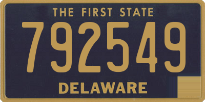 DE license plate 792549