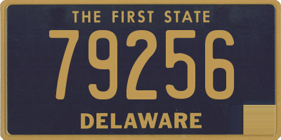 DE license plate 79256