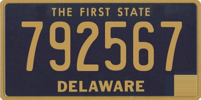 DE license plate 792567