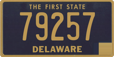 DE license plate 79257