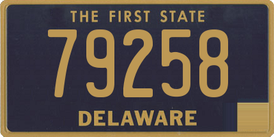 DE license plate 79258