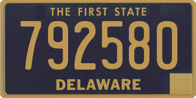 DE license plate 792580