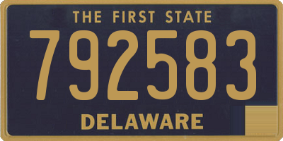DE license plate 792583