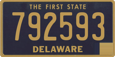 DE license plate 792593