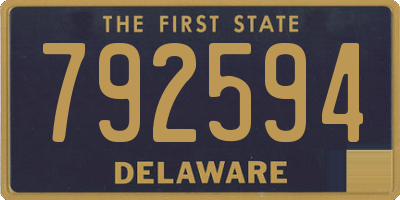 DE license plate 792594