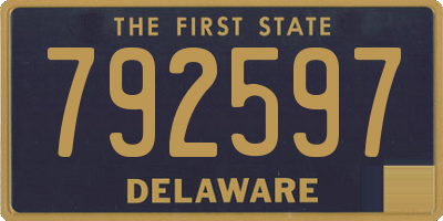 DE license plate 792597